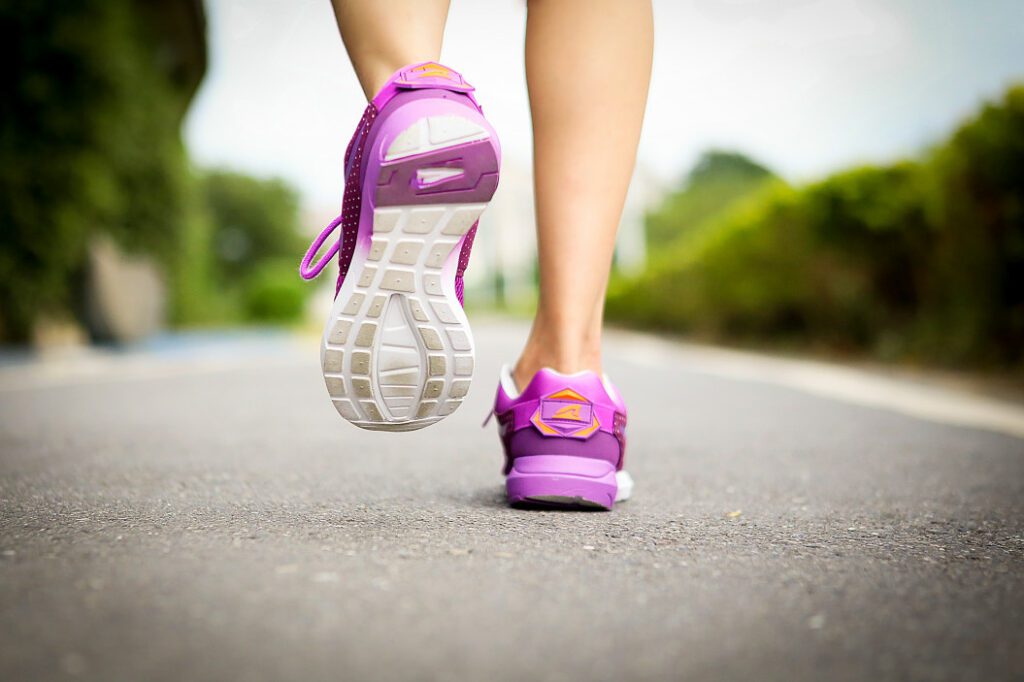 Running on hard surfaces is one of the main contributing factors to heel pain 