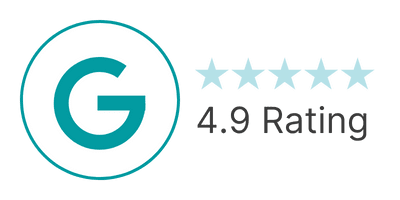 Google Rating for Atlas Pain Specialists with logo on its side on a transparent background