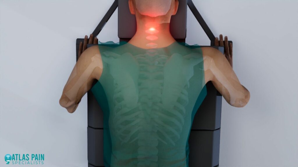 A man lying on a chiropractic table with neck pain,Neck Pain Worse After Chiropractor 