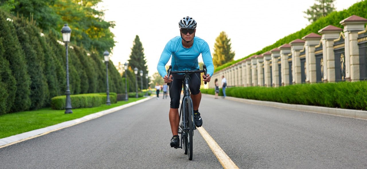 active man biking